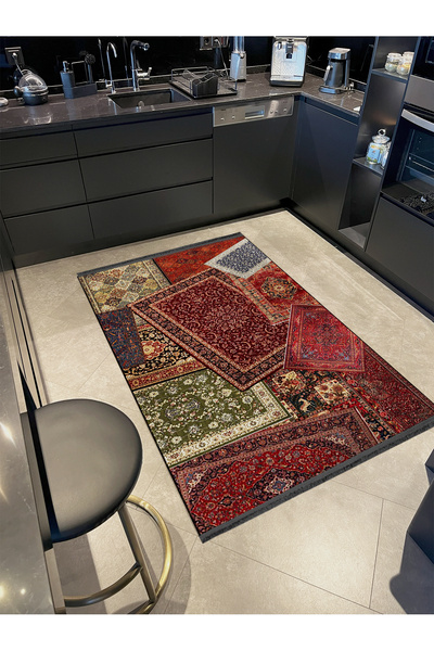 Rugs Modern Halı Quartz Collection Multicolored Vintage Motifs Patterned Wove...