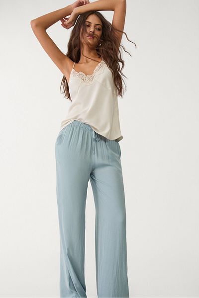 Stradivarius Flowing satin trousers