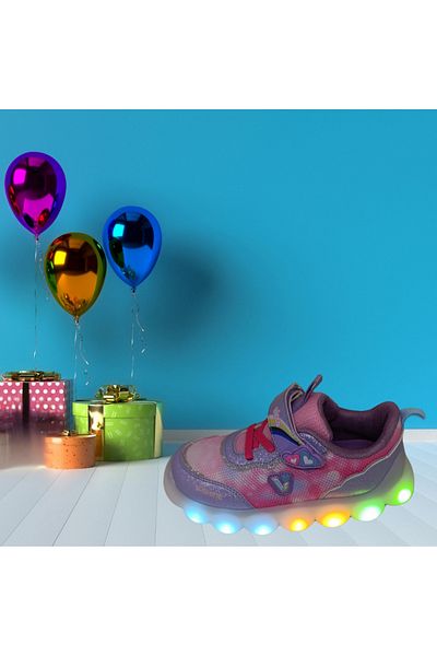 Vicco Lighted Soft Inside Orthopedic Girl's Sneaker