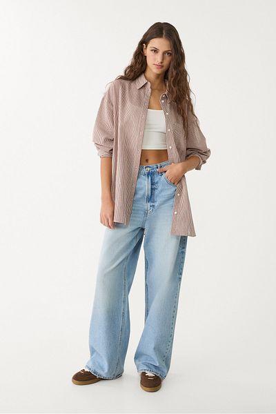 Stradivarius Basic flowing shirt with pocket