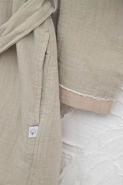 Ecocotton Γυναικείο φόρεμα Melsa από 100% οργανικό βαμβάκι μουσελίνα πράσινο