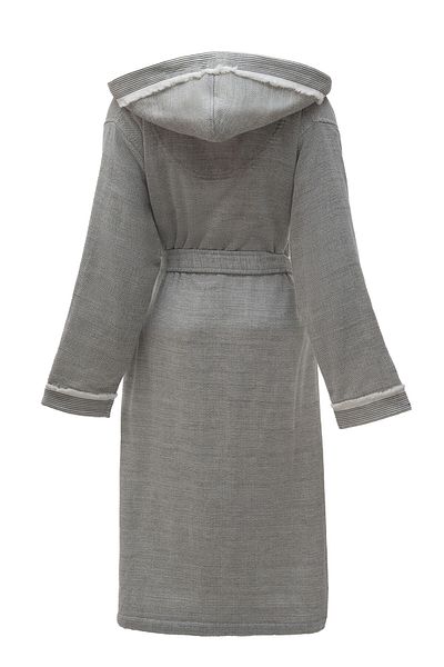 Ecocotton Hasna Γυναικείο Μπουρνούζι 100% Οργανικό Βαμβάκι Λινό Μελανζέ Ανθρακί