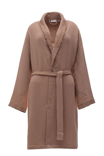 Ecocotton Alessa Woman - Halat de baie din bumbac jacquard 100% organic, Pike Terra