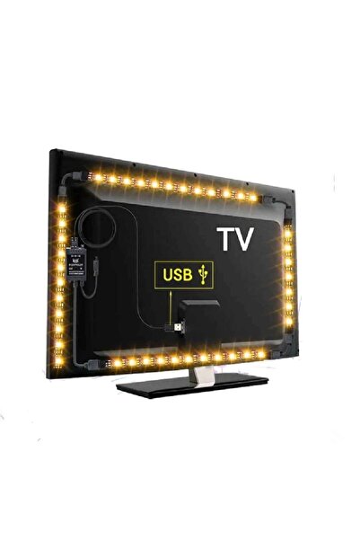 LEDONLİNE 58-60 inç TV ARKASI GÜNIŞIĞI 5V TV ARKASI USB Lİ ŞERİT LED AYDINLAT...