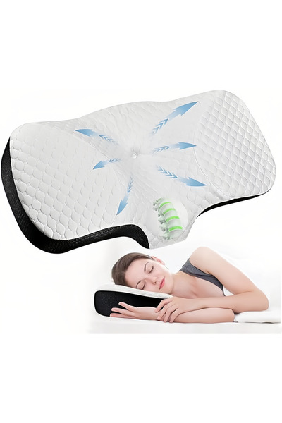 Arabest Neck Orthopedic Pillow,Memory Foam Relaxation Cervical Spine,Removabl...