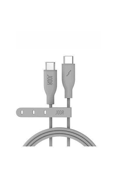 Joda Silicone Charging Cable Type-C to Type-C - 1 Meter - 60 W - Grey - CB005AGUN1