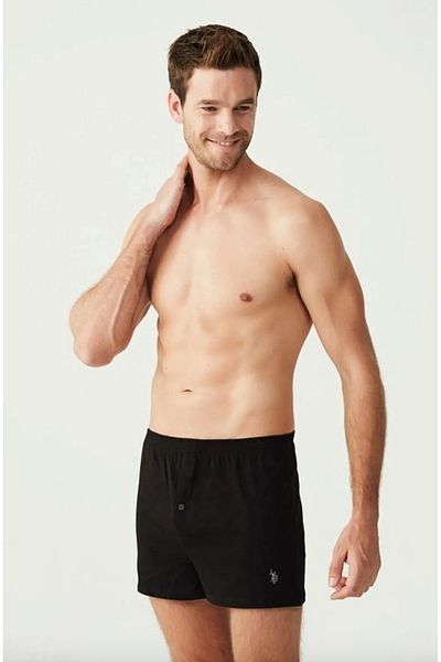 U.S. Polo Assn. Άνδρας, Αδειοδοτημένος USPA, 100% βαμβάκι, λεπτομέρεια με κουμπιά 2 τμχ Boxer (σε κουτί)
