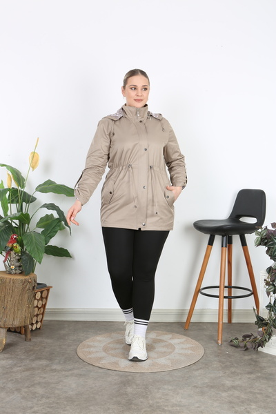 TUTveAL Collection Cotton, Water Repellent, Lined, Hooded, Spring, Trench Coat,