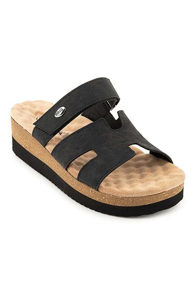 Muya Paia Ανατομική Σόλα Heel Spur Γυναικείες Παντόφλες Μαύρες