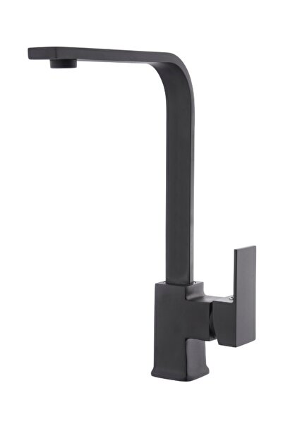 yediyapı Square Black Kitchen Sink Faucet