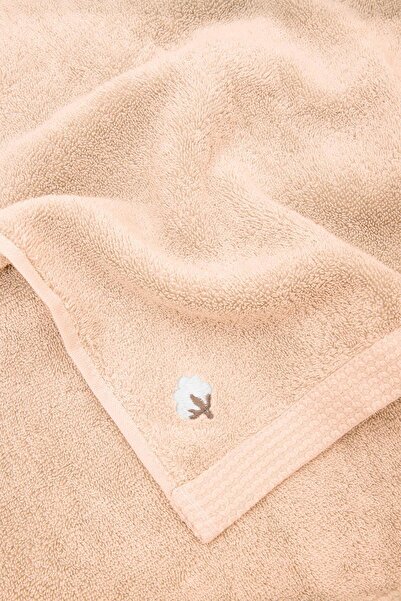 Ecocotton Набір рушників Pure Cotton з 3 предметів, 100% органічна бавовна, з вишитим бордюром у вигляді метеликів, колір пудровий