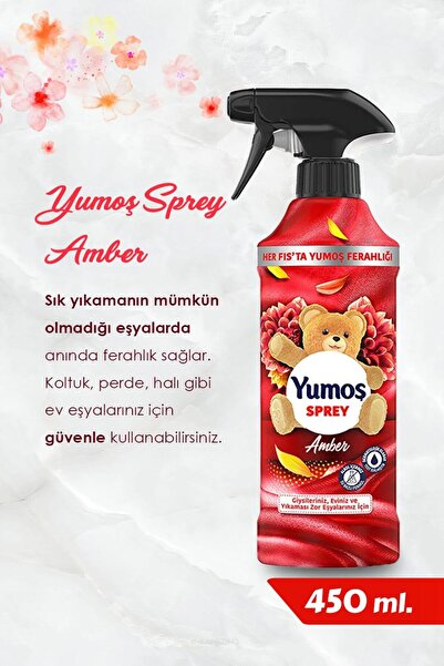 Yumoş 450 Ml Yıkanması Zor Eşyalar Yumoş Sprey Orkide, Sakura, Amber ve Lilyum ve ROSIE
