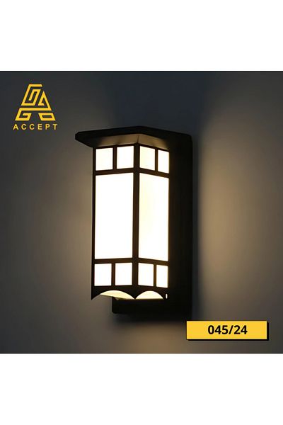 Generic مصباح حائط خارجي 24 واط مقاوم للماء لون الإنارة أصفر