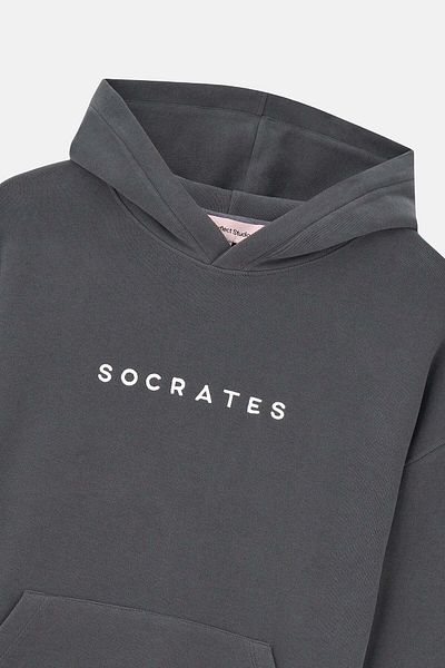 Socrates Dergi Σωκράτης SuperSoft Hoodie με Τσέπη - Ανθρακί