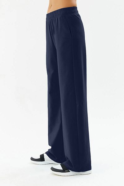 bilcee Peak Women's Navy Blue Wide Leg Pocket Sweatpants 7018