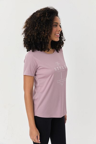 bilcee Lilac Training Printed Light Drying Women's T-Shirt - 0812
