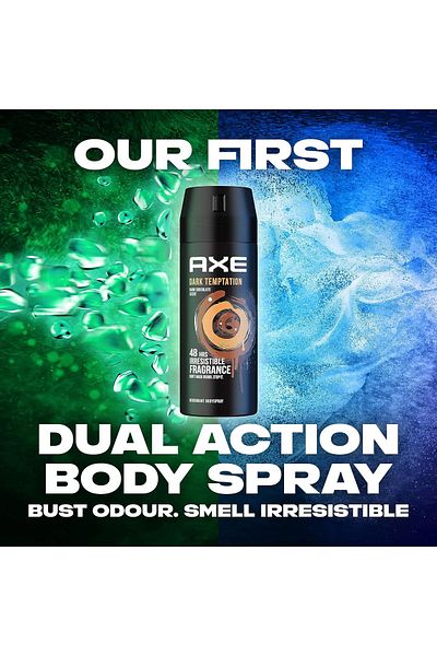 Axe Men Deodorant Body Spray, for long lasting odour protection, Dark Temptationl - 150ml