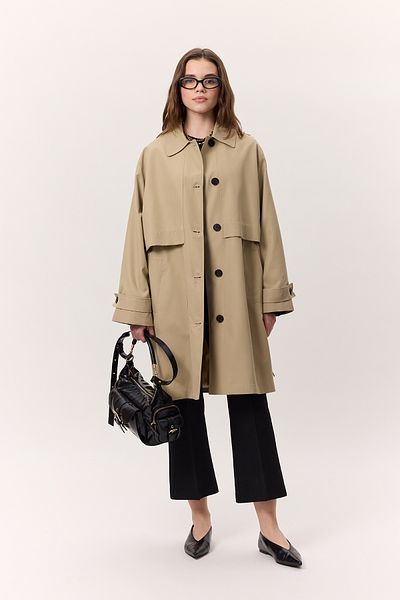 Manuka Leichter Trenchcoat mit Stein-Taillenverstellung