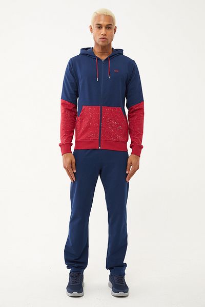 bilcee Men's Claret Red Hooded Tracksuit Set - Quicktime 7007