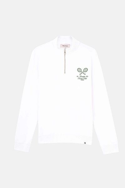 Socrates Dergi Φούτερ Socrates SuperSoft Quarter-Zip - Λευκό