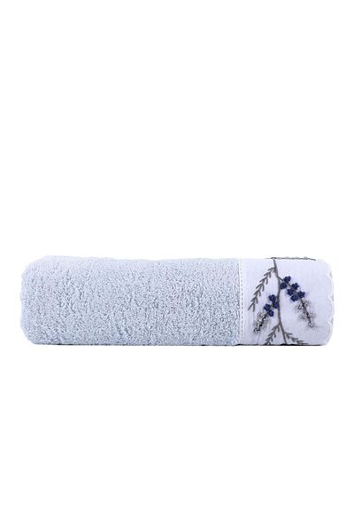Ecocotton Πετσέτα μπάνιου 100% οργανικό βαμβάκι Κεντημένη κρέμα χεριών 80x150 εκ.