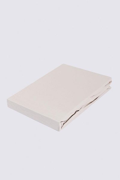 Ecocotton ملاءة سرير مفردة 100% قطن عضوي ساتان بيج 120x200 سم