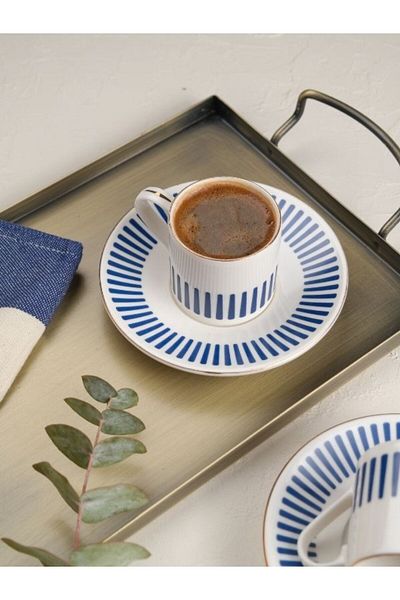 Viyalente Porcelain Alya 4 Piece Coffee Set 2 Piece Coffee Cup Set