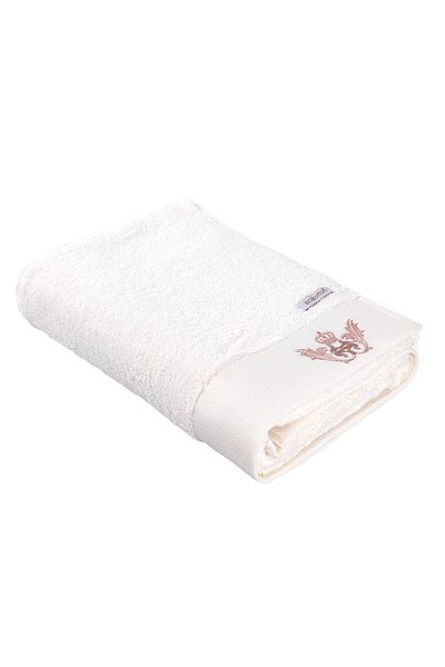 Ecocotton Πετσέτα μπάνιου Tuğsen 100% οργανικό βαμβάκι κεντημένη κρέμα 80x150 εκ.