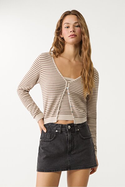 Stradivarius Denim şort etek