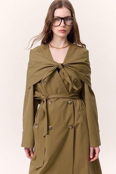 Manuka TRENCHCOAT MIT SCHALDETAILS GRÜN