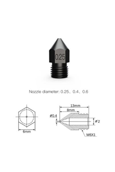 Creality Sertleştirilmiş Çelik High-end Nozzle (8 Adet)