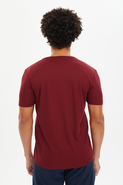 bilcee Ανδρικό μπλουζάκι προπόνησης Claret Red Quick Dry Light 0094