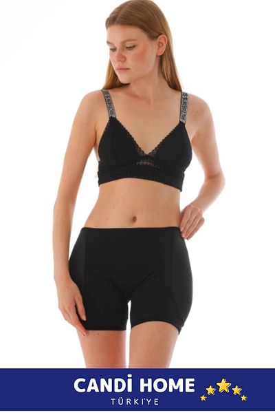 HOBİ CONDİ Premium Special Series Design Tightening Firming Shaping Side Support Pop-Up Shorts