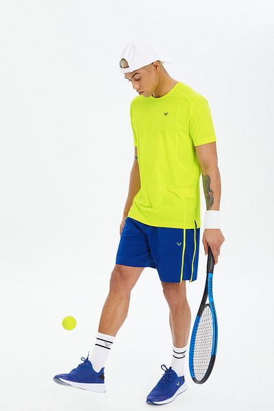bilcee Ανδρικό Saks Blue Thin Fabric - Αθλητικό σορτς γυμναστικής προπόνησης που στεγνώνει γρήγορα και απομακρύνει τον ιδρώτα 0631