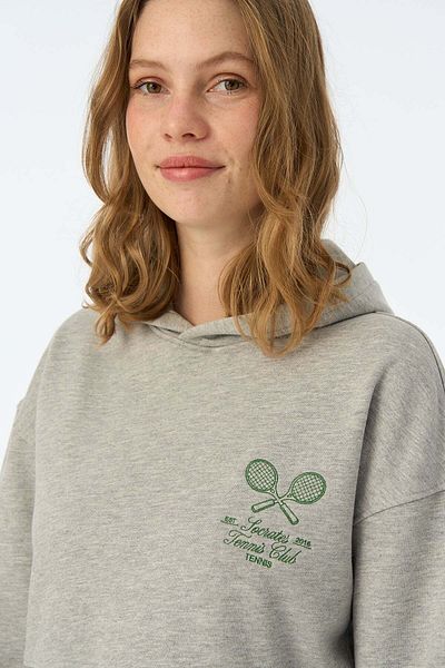 Socrates Dergi Hanorac Crop Tennis Club - Gri Melange