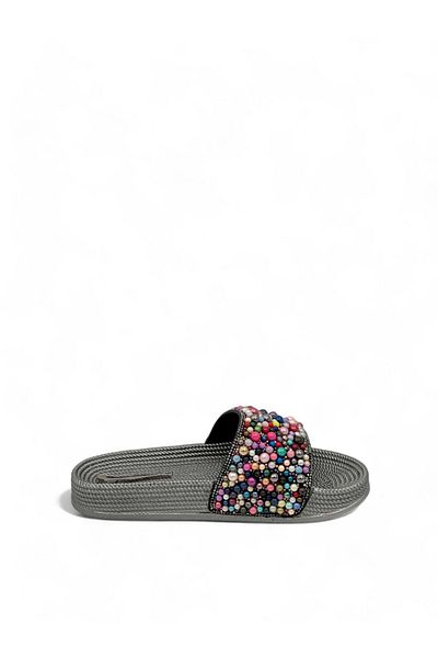 Pienn Colorful Beaded Slippers and Smoked
