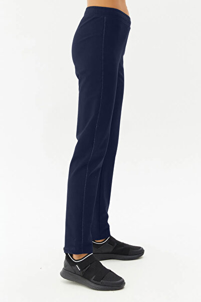 bilcee Kadın Koyu Lacivert Düz Paça Örme Eşofman Altı 2747