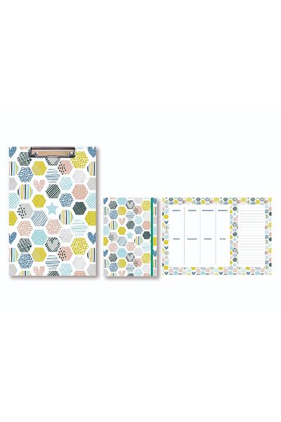 Adalinhome Set de 3 fișiere Atakids Lizy pentru secretariat, caiet și planificator săptămânal