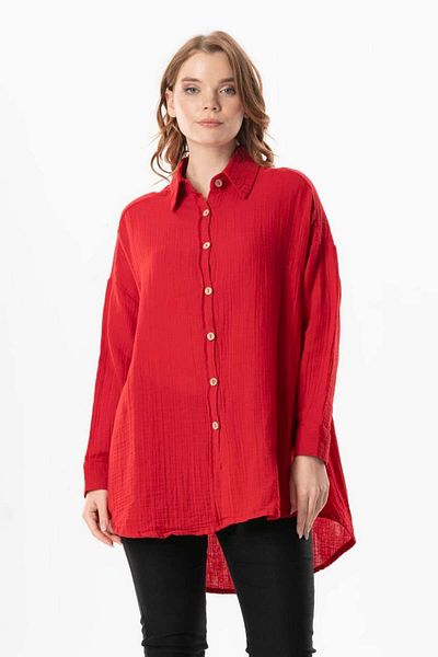 Eliş Şile Bezi Long Sleeve Dress - Women's Summer Muslin Karmamiz