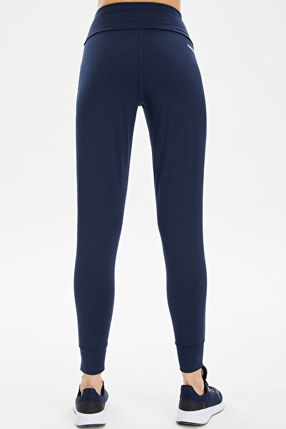 bilcee Kadın Lacivert Yüksek Bel Spor ve Günlük Likralı Esnek Antrenman Fashion Sporcu Tayt Pantolon 0676