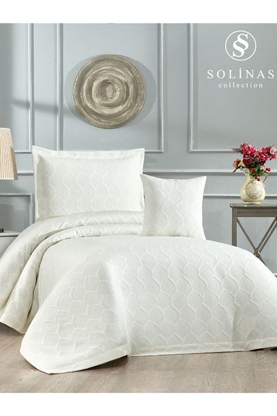 Solinas Collection Selene Cream Single Bedspread