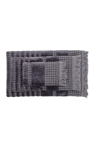 Ecocotton Σετ πετσετών Zeus 3 τεμαχίων 100% οργανικό βαμβάκι Inject Anthracite