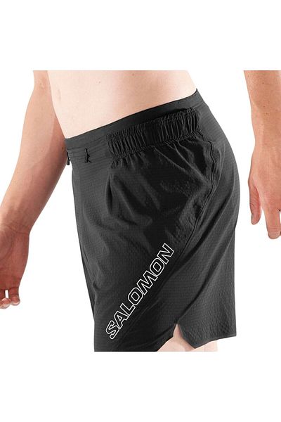 Salomon شورت الجري Sense Aero 5 للرجال باللون الأسود شورت الجري للرجال LC1870000