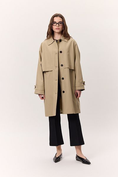 Manuka Leichter Trenchcoat mit Stein-Taillenverstellung