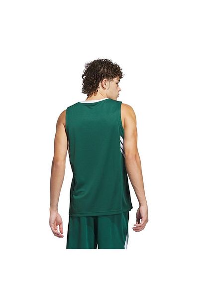 adidas Men's Green Tank Top 3-Strips Tank Jn4747