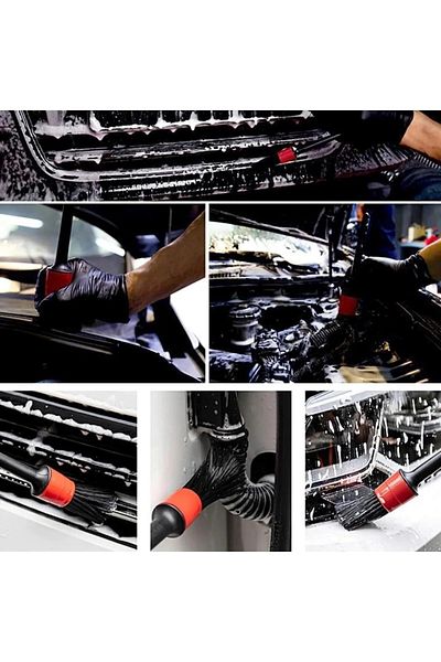 omilife 5 Piece Detail Car Interior Auto Cleaning Brush Set
