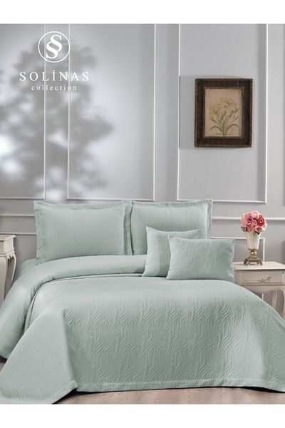 Solinas Collection Myra Water Green Double Bedspread