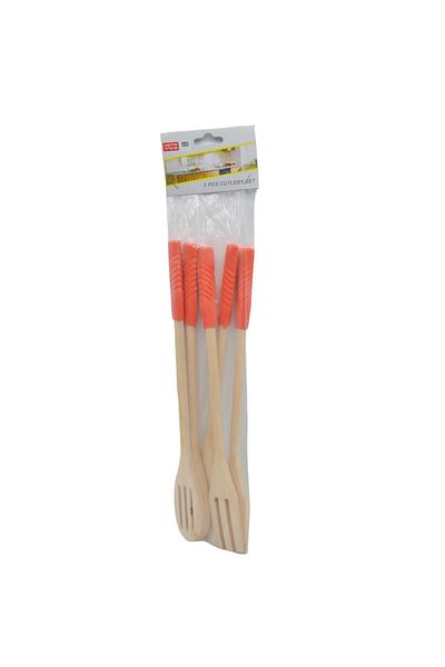 Generic 5-piece wooden cooking spoon set