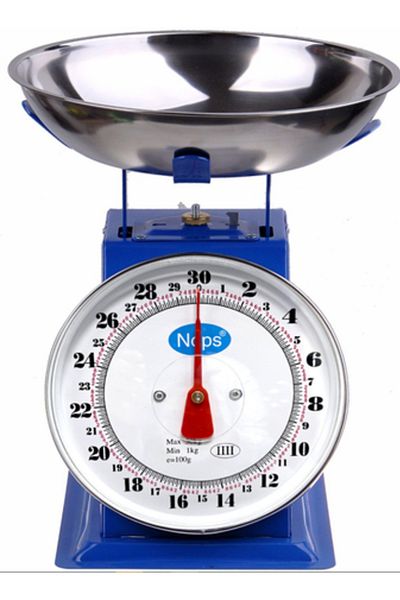 Generic Mechanical Kitchen Scale with Stainless Steel Bowl - 30kg Capacity, High Accuracy, Easy to Use