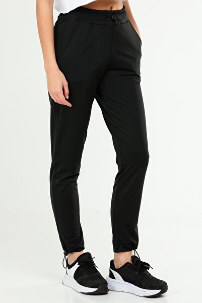 speedlife Black Regular Rubber Leg Women's Sweatpants Sd1002